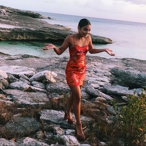 Dresses - Red Kimono silk dress Dresses - Red Kimono silk dress